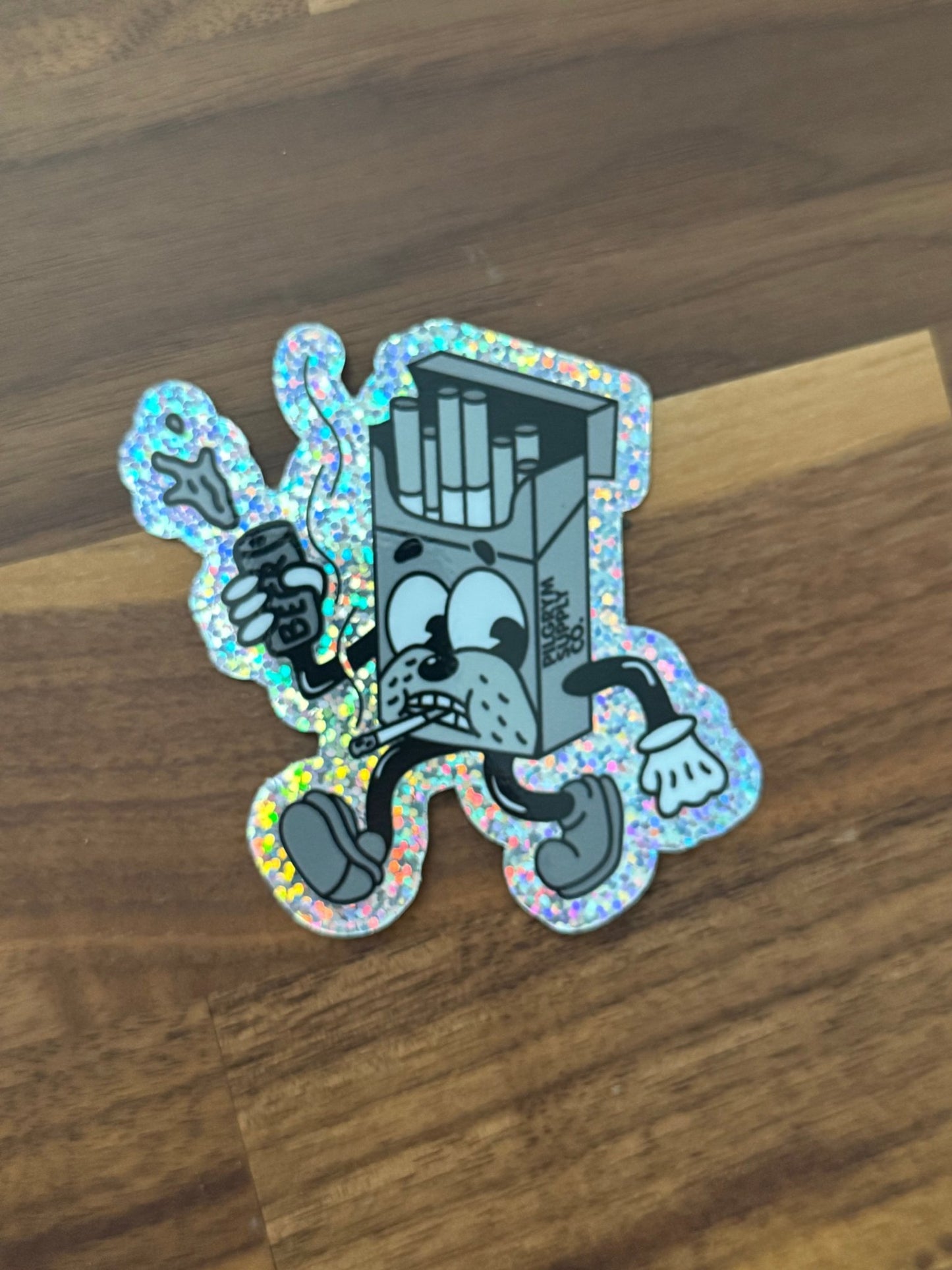 Smokestack Jack Holographic Glitter Sticker - Pilgrym Supply Co.