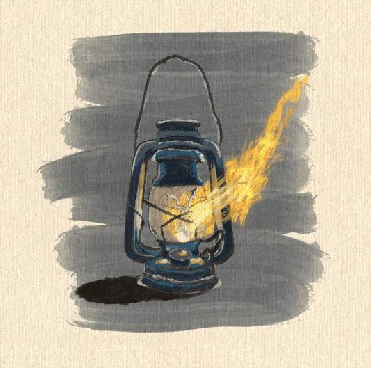 Burning Lantern 10x10 print - Pilgrym Supply Co.