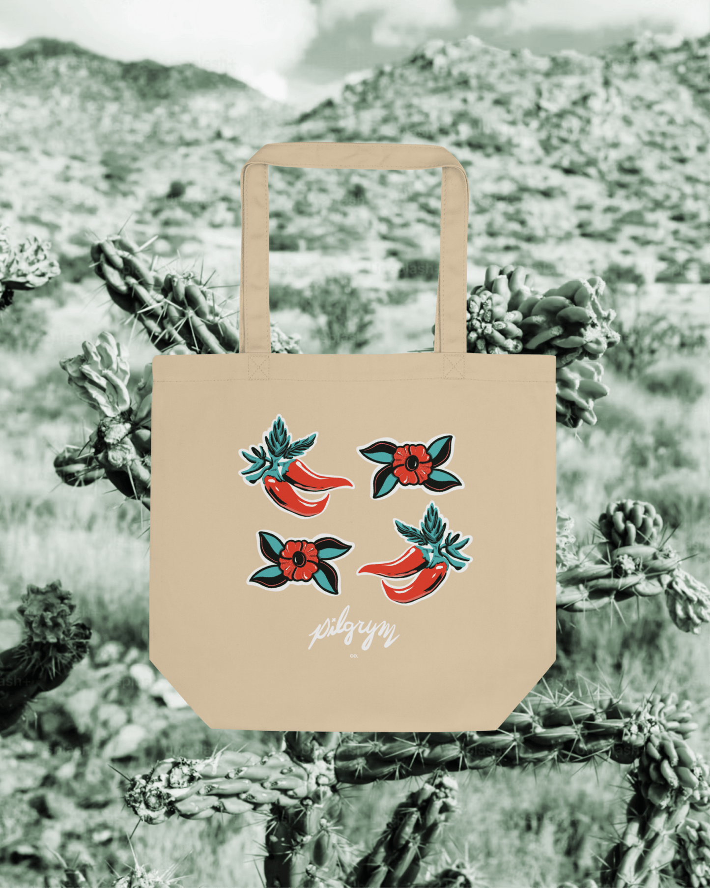 Chile & Flower Eco Tote Bag - Pilgrym Supply Co.
