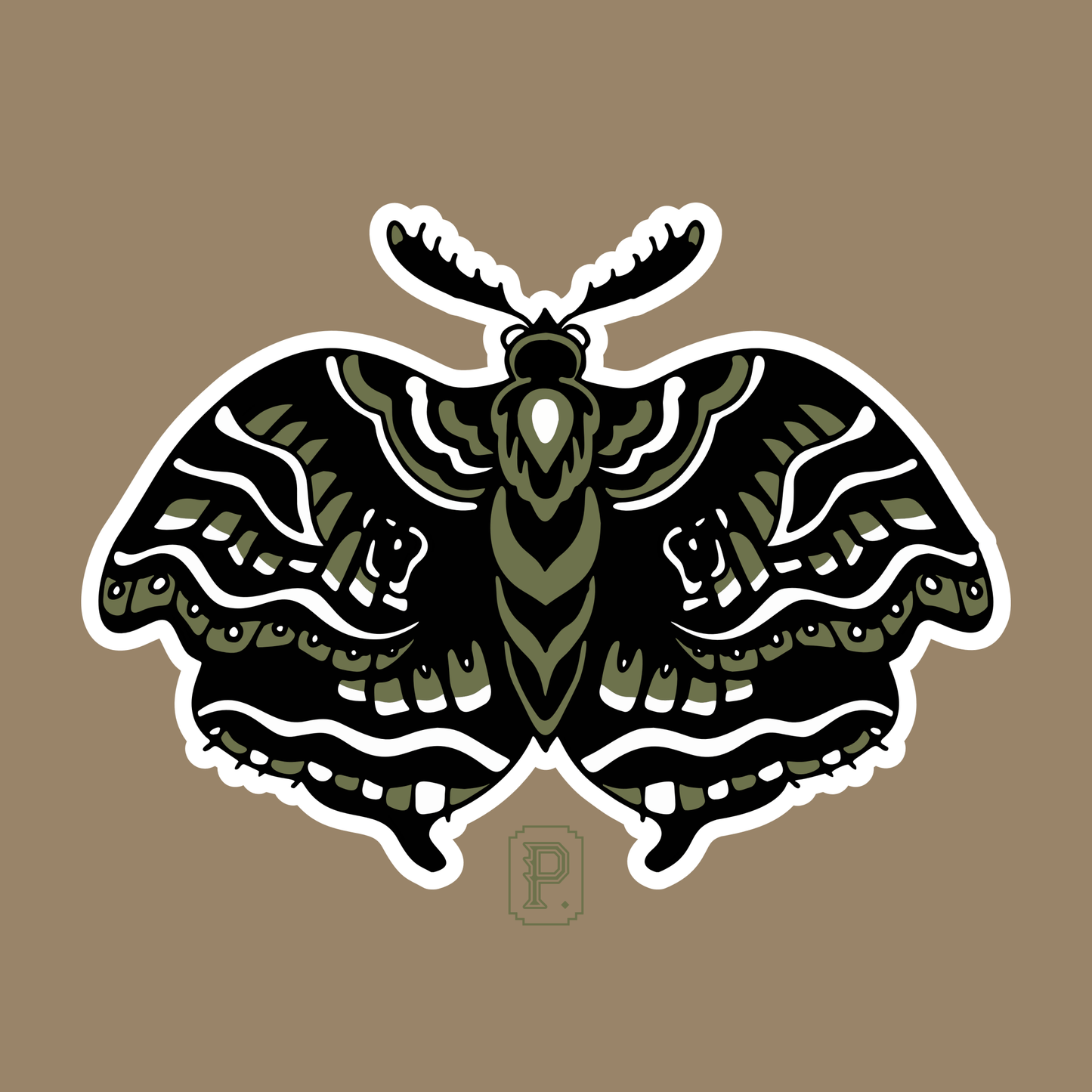 Death Moth 10x10 Print - Pilgrym Supply Co.