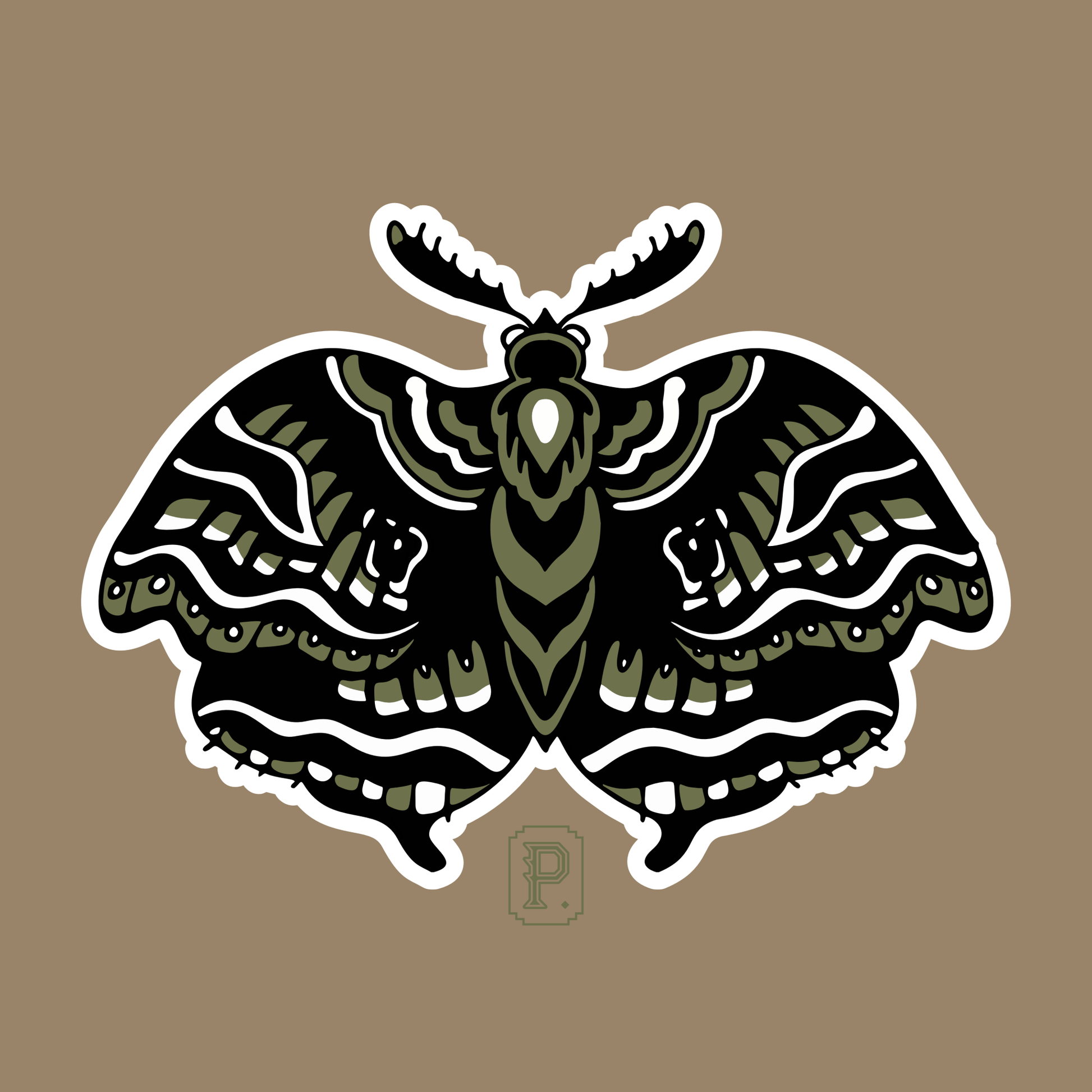 Death Moth 10x10 Print - Pilgrym Supply Co.