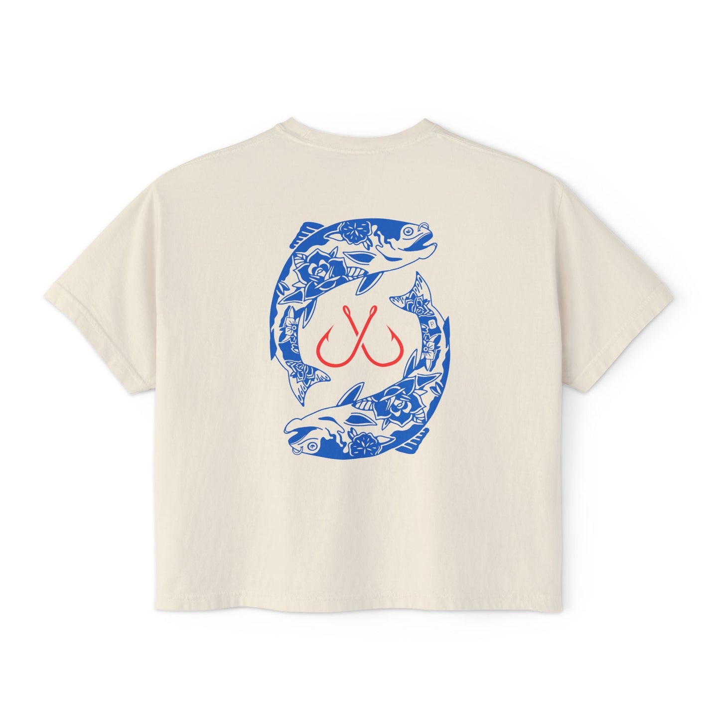 Fishing Graphic Boxy Tee — Hook & Fish Back Print - Pilgrym Supply Co.