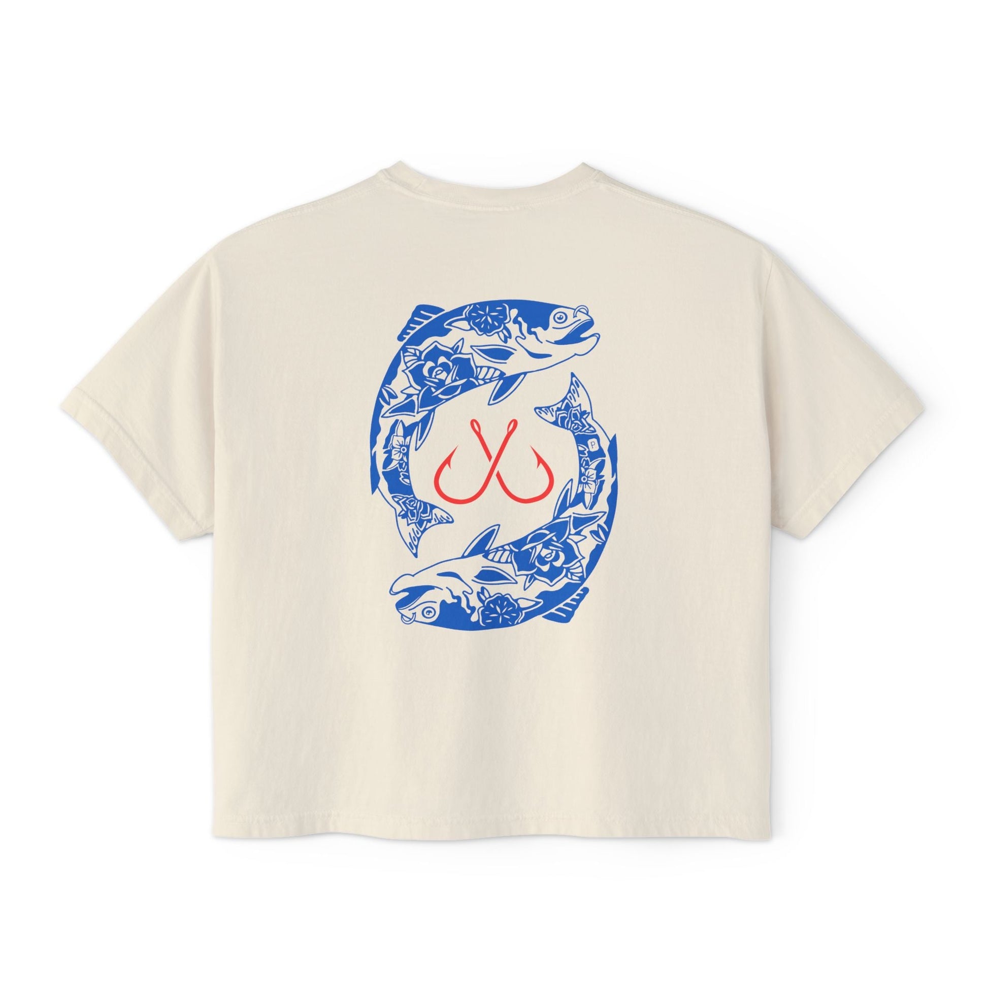 Fishing Graphic Boxy Tee — Hook & Fish Back Print - Pilgrym Supply Co.