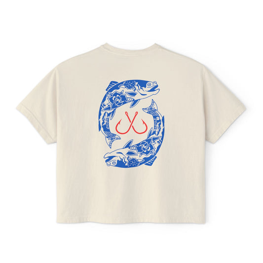 Fishing Graphic Boxy Tee — Hook & Fish Back Print - Pilgrym Supply Co.