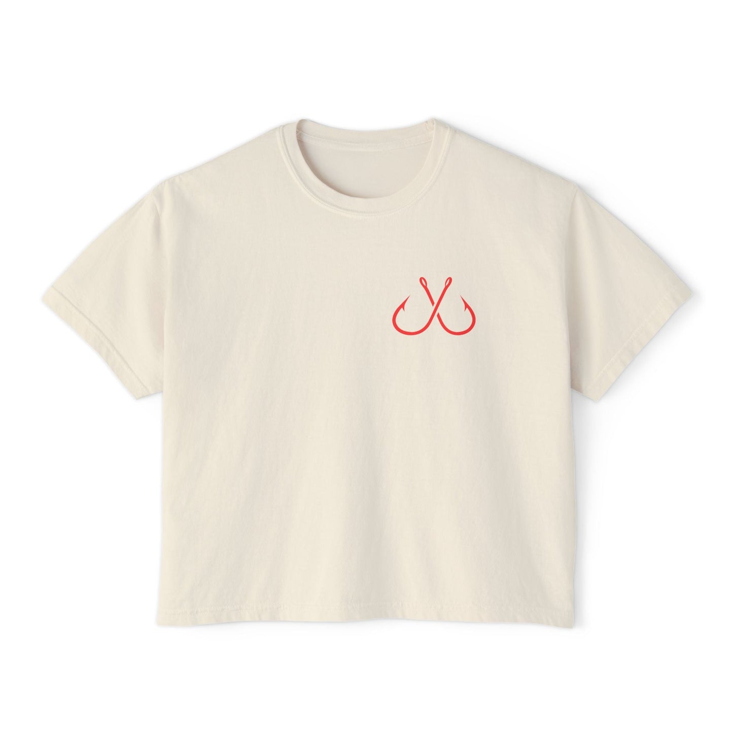 Fishing Graphic Boxy Tee — Hook & Fish Back Print - Pilgrym Supply Co.