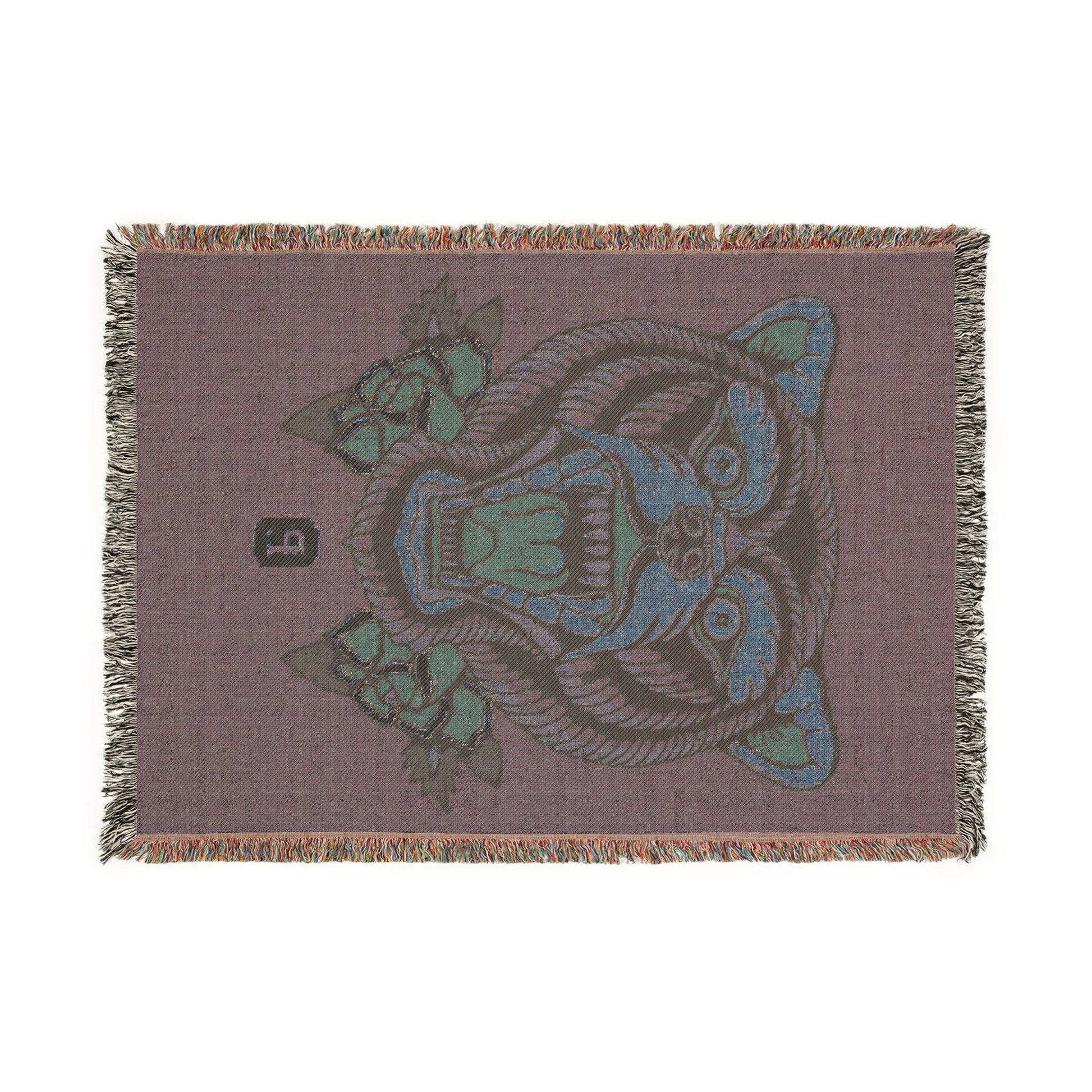 Roaring Tiger Woven Blanket – Vintage Floral Tribal Throw - Pilgrym Supply Co.
