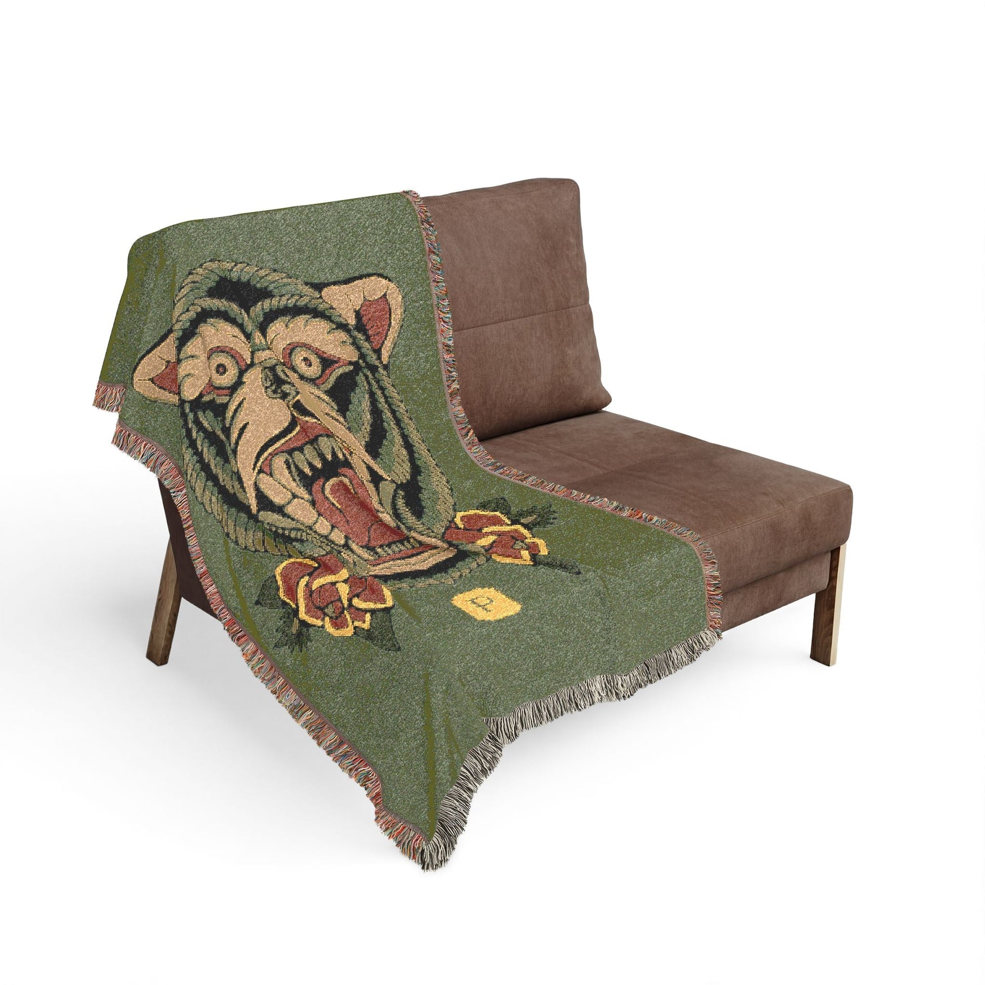 Roaring Tiger Woven Blanket – Vintage Floral Tribal Throw - Pilgrym Supply Co.
