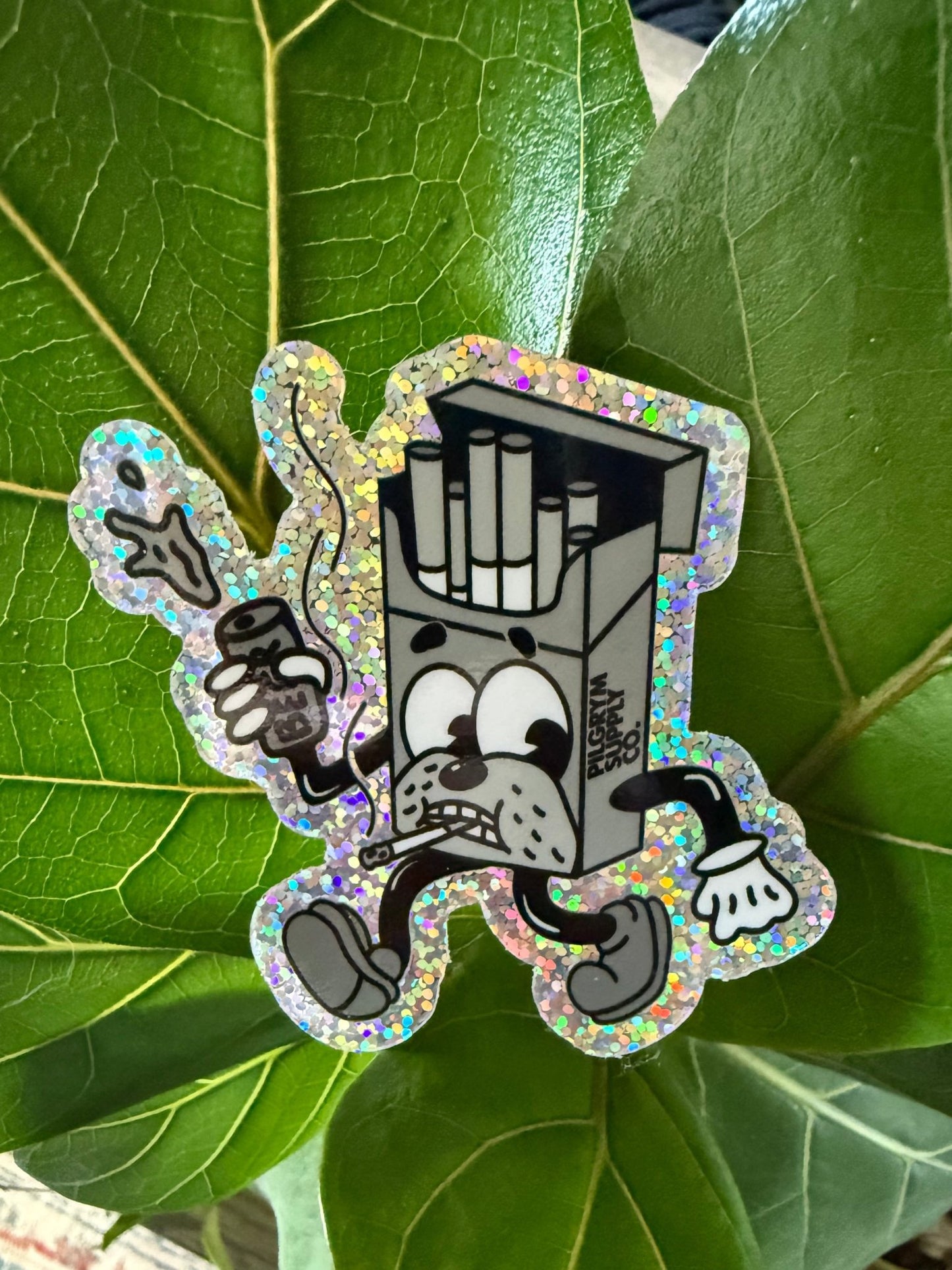 Smokestack Jack Holographic Glitter Sticker - Pilgrym Supply Co.
