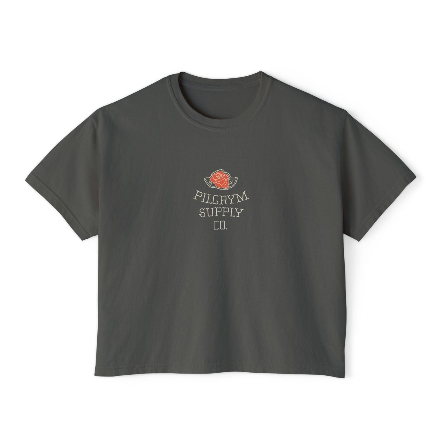 Vintage Rose Premium Crop Tee - Pilgrym Supply Co.