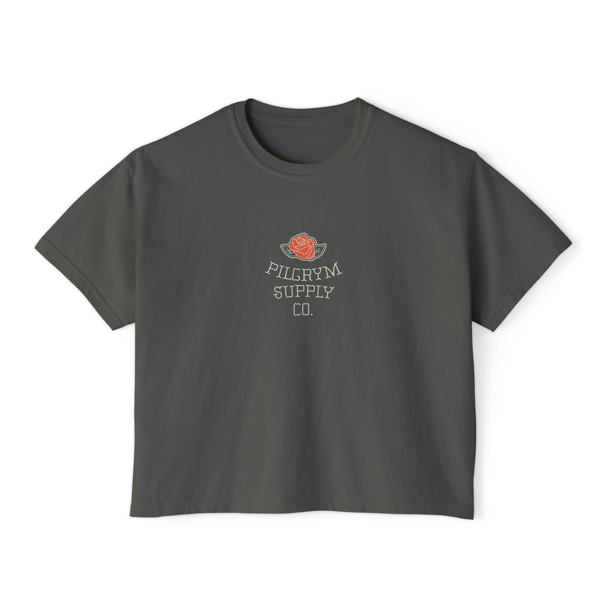 Vintage Rose Premium Crop Tee - Pilgrym Supply Co.