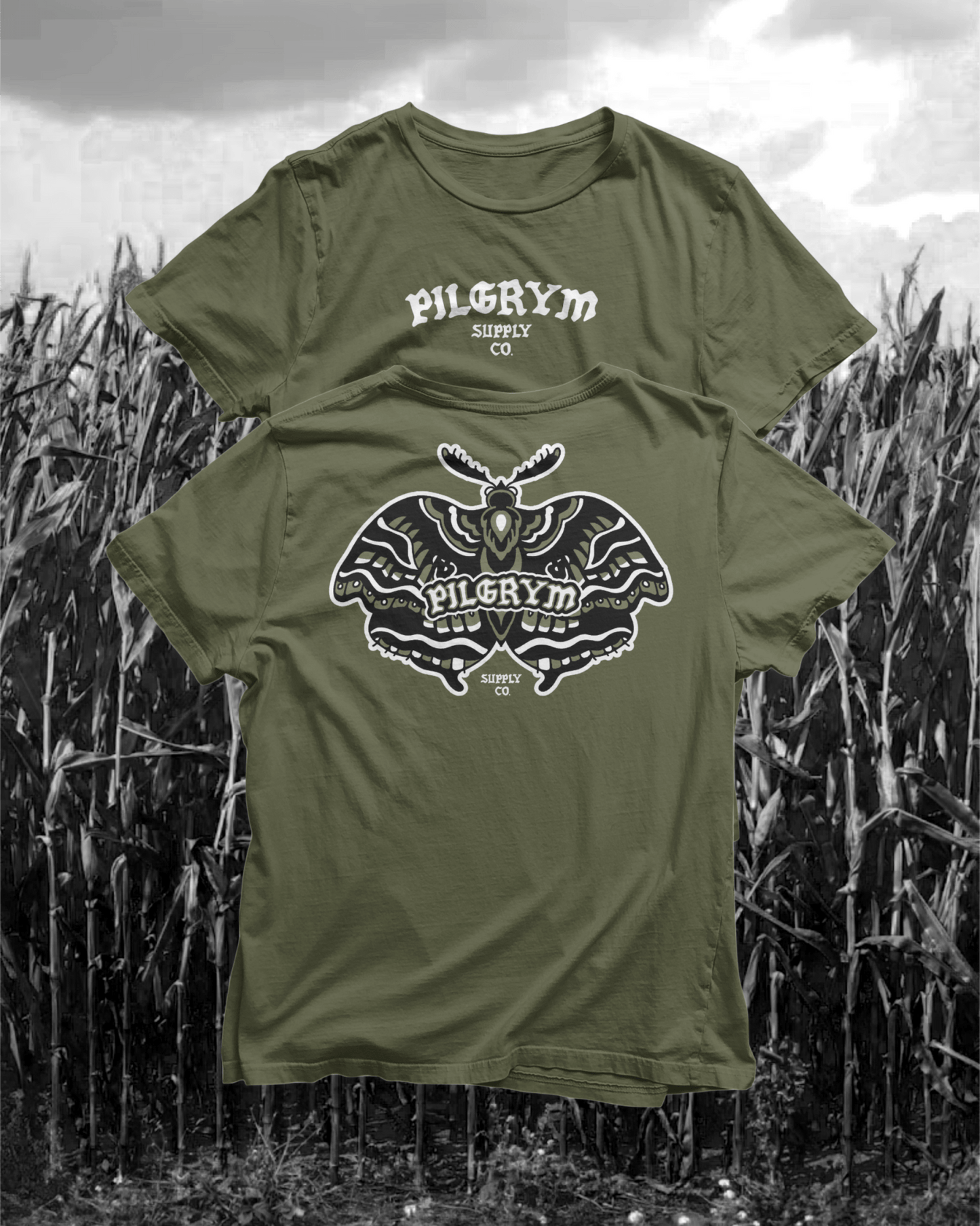 Wayward Moth Graphic T-Shirt: Vintage Grunge Style - Pilgrym Supply Co.
