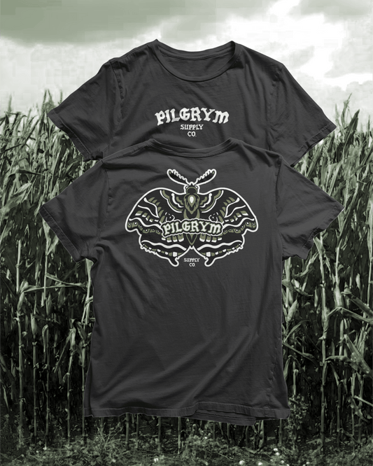 Wayward Moth Graphic T-Shirt: Vintage Grunge Style - Pilgrym Supply Co.